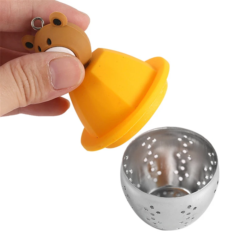 Tea Infuser Silicone Stainless Steel Tea Ball Tea Leaf Strainer For Brewing Device Herbal Spice Filter Sieve Kitchen Accessories