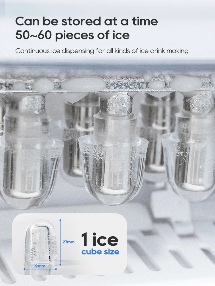 آلة صنع الثلج المنزلية الأوتوماتيكية HiBREW ، التنظيف الذاتي ، المطبخ ، المكتب ، البار ، الحفلات ، 60 هرتز ، 50 هرتز