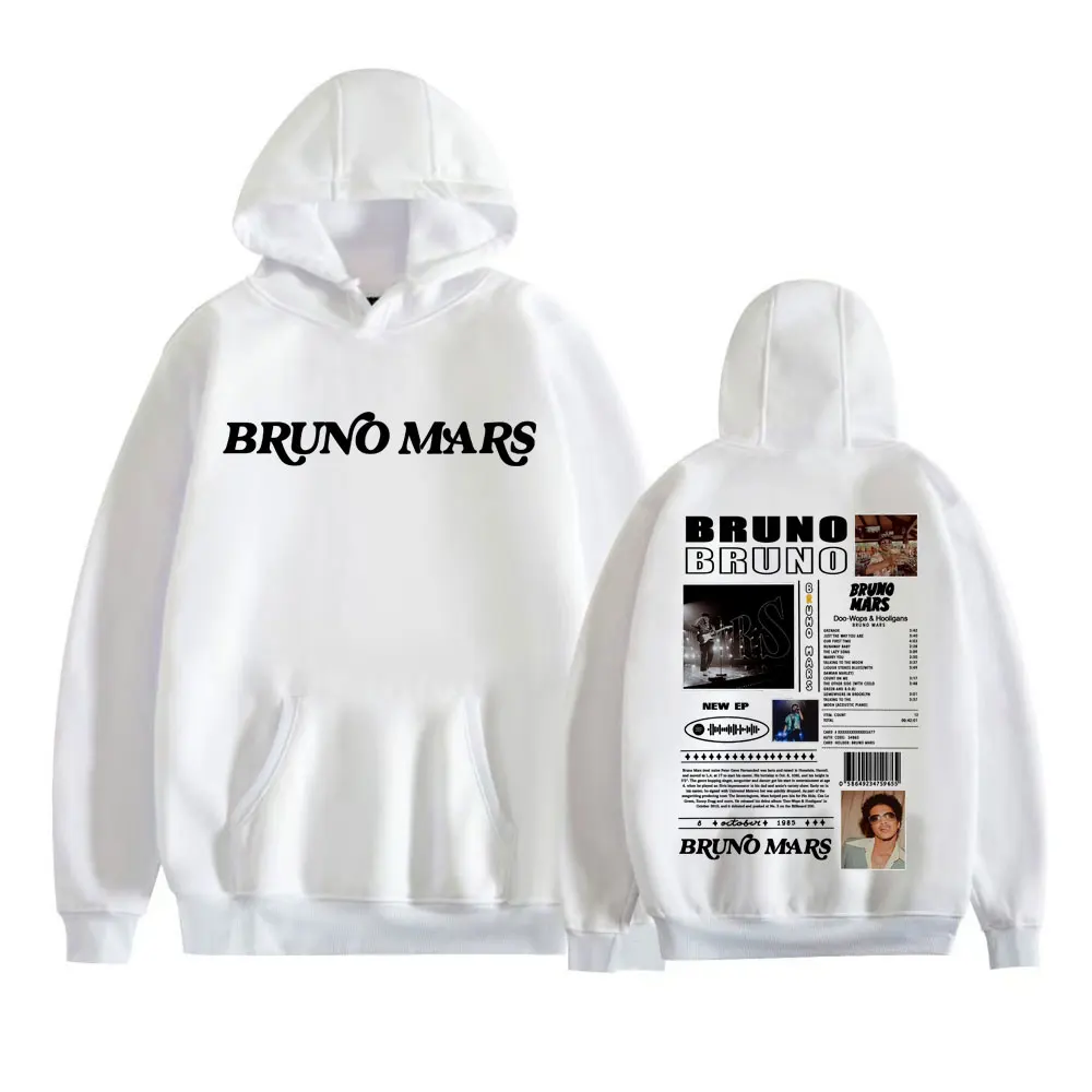 Rapero Bruno Mars álbum Tour Merch con capucha hombres mujeres moda Vintage Hip Hop sudadera manga larga Sudadera con capucha de gran tamaño ropa de calle