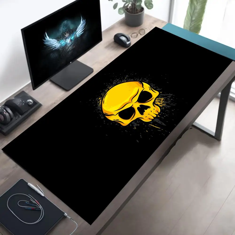 

Yellow skull XXL Professional Gaming MousePad for Gaming Office Accessories Study with Stitched Edge Endless Gamer mats