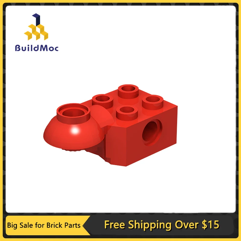 MOC 48170 48442 High-Tech Brick Special 2 x 2 with Pin Hole, Rotation Joint Ball Half Building Blocks Parts Kids DIY Tech Toys