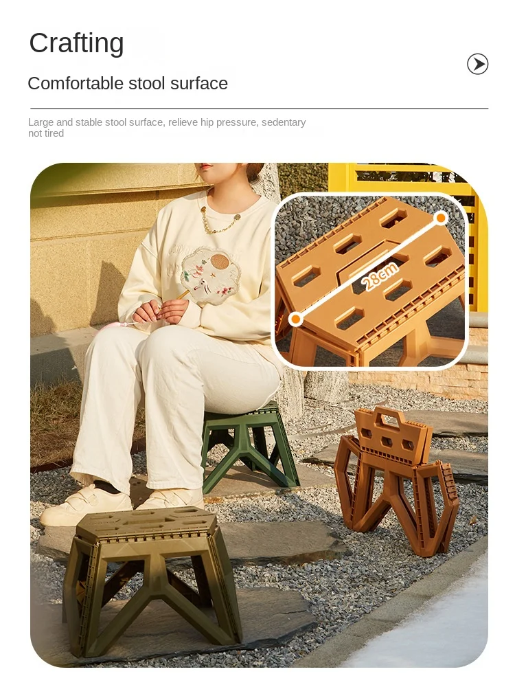 

Folding small bench camping stool stall stool fishing stool portable household small low