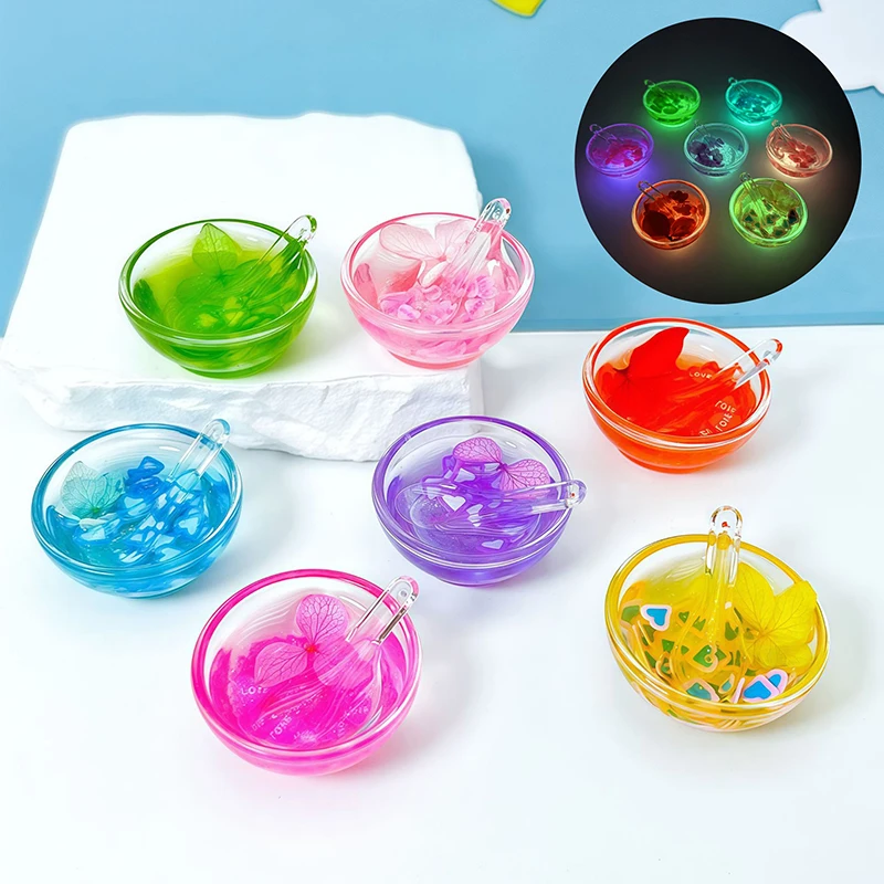 1PC simulazione Fine scintillante petali luminosi Simi Dew Bowl Dollhouse cucina in miniatura accessori per alimenti decorazione fai da te giocattoli