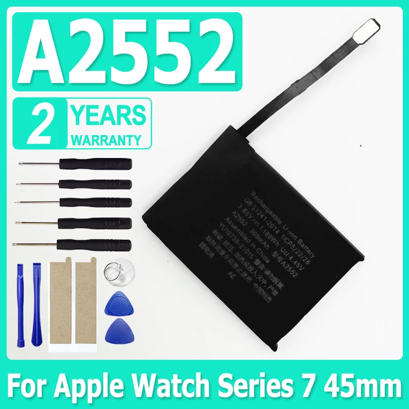 

A2552 для Apple Watch Series 7 Series7 45 мм 309 мАч Сменный аккумулятор iWatch + бесплатные инструменты