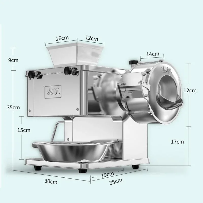 

110V/220V Electric Meat Slicer Cutter Commercial Home Stainless Automatic Vegetable Cutting Grinder Machine Minced Meat Mincer