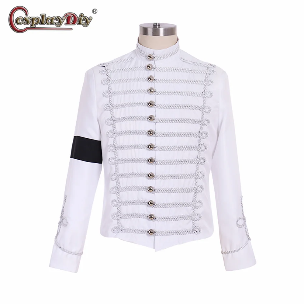 Men's Punk Officer Military Drummer Parade Jacket Prince Gothic Coat Medieval Tudor Stage Performance Overcoat