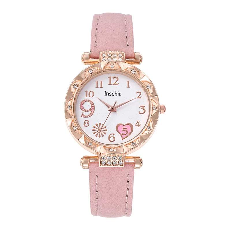 Reloj de pulsera de cuarzo para mujer, pulsera de aleación, correa de cuero PU multicolor, regalo de lujo, moda femenina