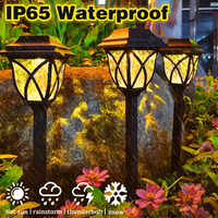 2Pcs/Pack Solar Yard Lights Bright Lawn Lights Outdoor Waterproof Led Solar Garden Walkway Lights Landscape Path Lights