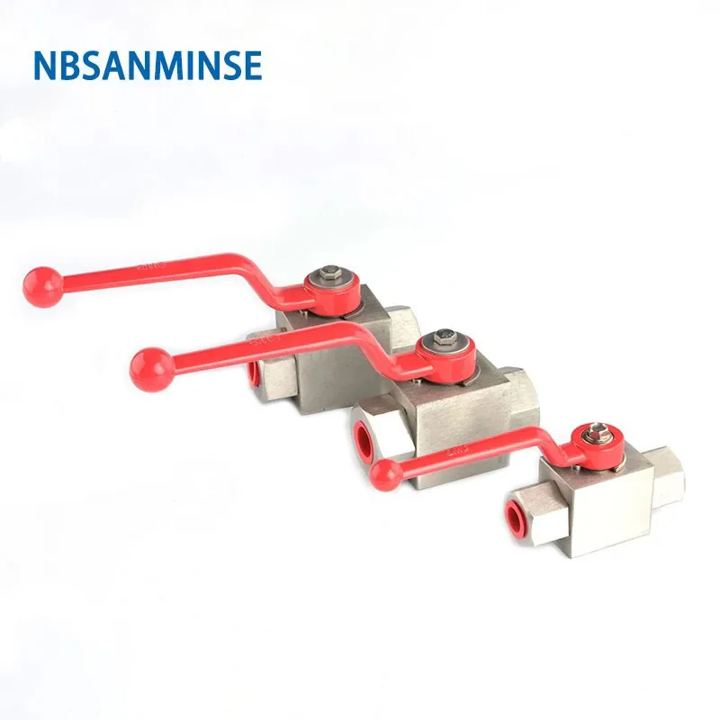 NBSANMINSE KHB SS316L High Pressure Hydraulic Ball Valve 3/4 1 1-1/4 1-1/2 G NPT Type Normal Temperature Anticorrosion Design