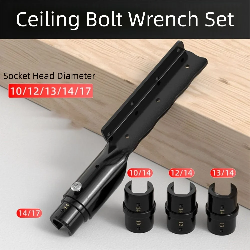 

Thickened Steel Hexagonal Ceiling Sleeve Set Free Extension Easy To Carry Suspension Rod Installation Tool