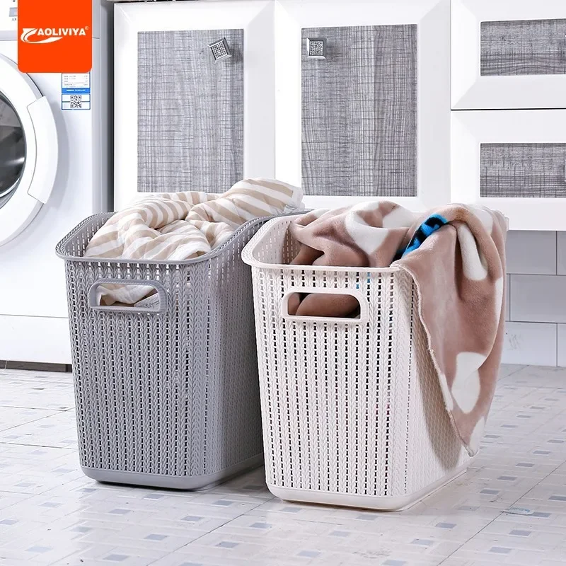 

Aoliviya 2tcu Laundry Basket Laundry Basket Bucket Bathroom Dirty Laundry Storage Basket Dormitory Clothes Super Narrow H