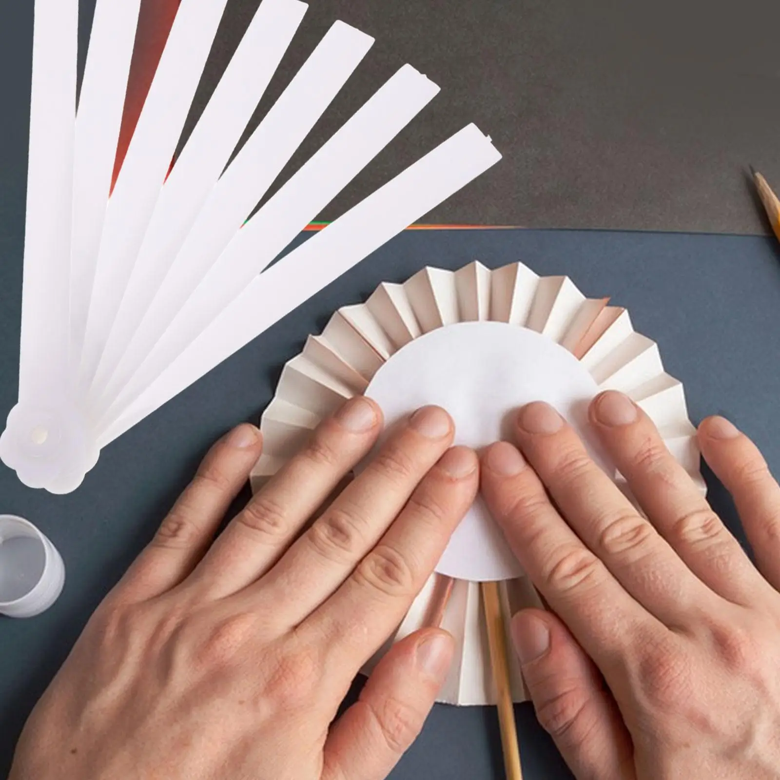 10pcs Folding Handle Japanese Style Folding Fan Frame Frame Bride Handheld Plastic Fan Material Kit Wedding Party