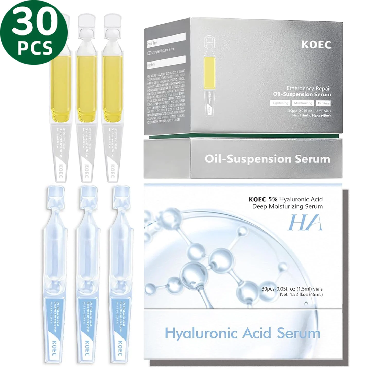 

1.5ml*30 Emergency Ultra Hydrating Serum Anti-Aging Collagen Oil-Suspension Serum Tubes Barrier-Repair Firming Water Oil Balance