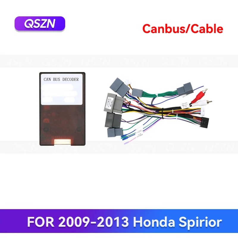 

QSZN FOR 2009-2013 Honda Spirior 16PIN Car Stereo Radio Power Wire Harness Audio MP5 Player Accessories Canbus Adapter Coneder