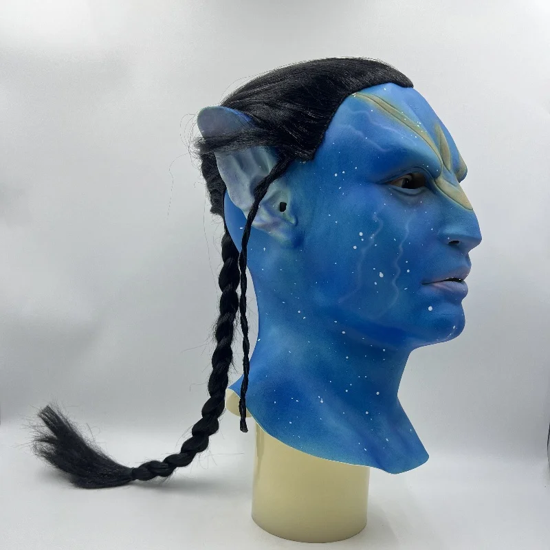 Avatar Latex Mask Halloween Party Cosplay Adult Movie Avatar Mask Carnival Costume Party Props