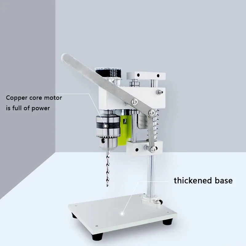 High Precision Mini Drill Press Drilling Chuck Small Electric Bench Drill DIY Wood Metal Drilling Machine