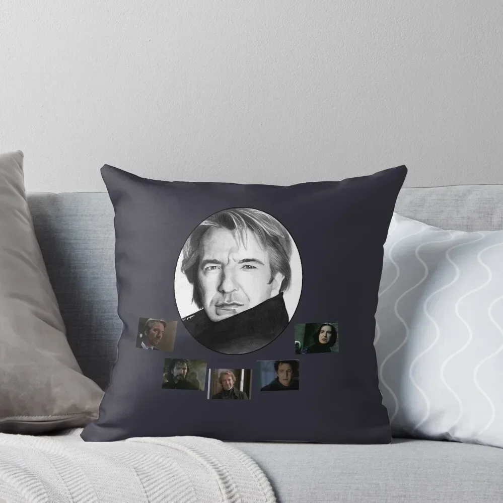 

The Many Faces of Alan Rickman Throw Pillow christmas pillowcases Decorative Cover For Living Room pillow pillowcase Pillow