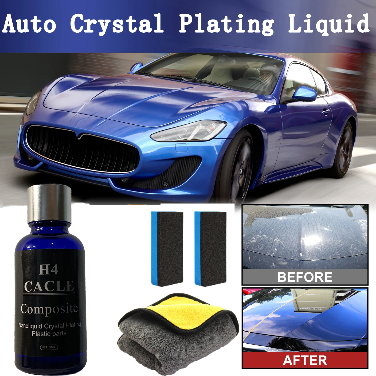 Car Nano-crystal Plating Liquid Cleaning Stain Removal Waterproof Dust Scratches Car Paint Maintenance Refurbishment Coating