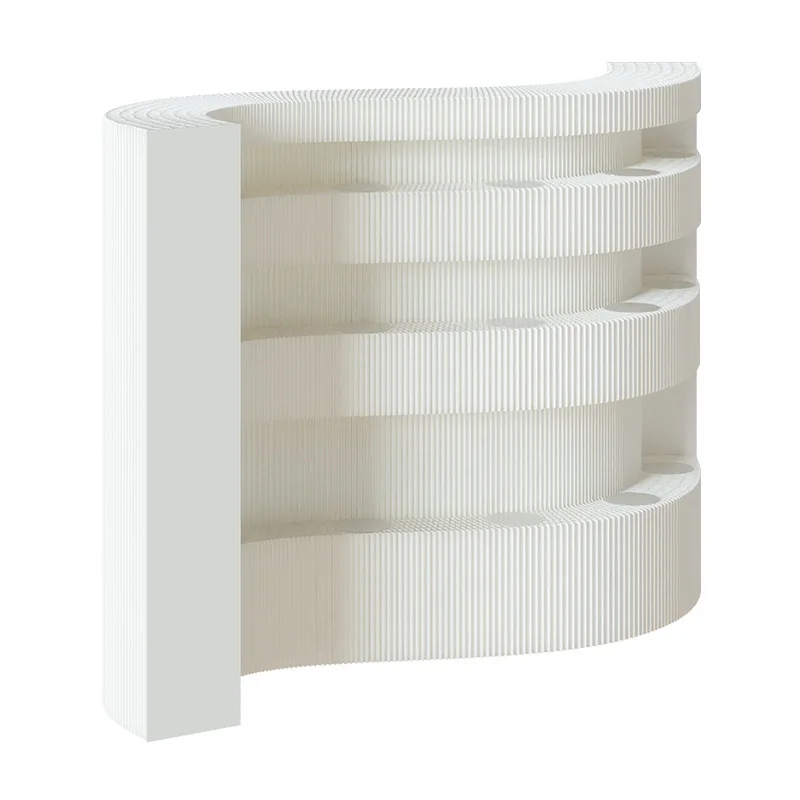 

Qingmei screen office partition paper wall foldable mobile multi-layer shelf hotel baffle light layer