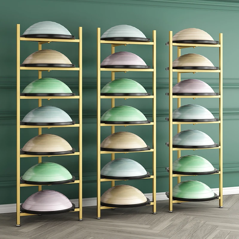 

Multi-layer wave speed ball storage rack Private room shelf Yoga ball semi-round ball rack Balance ball display