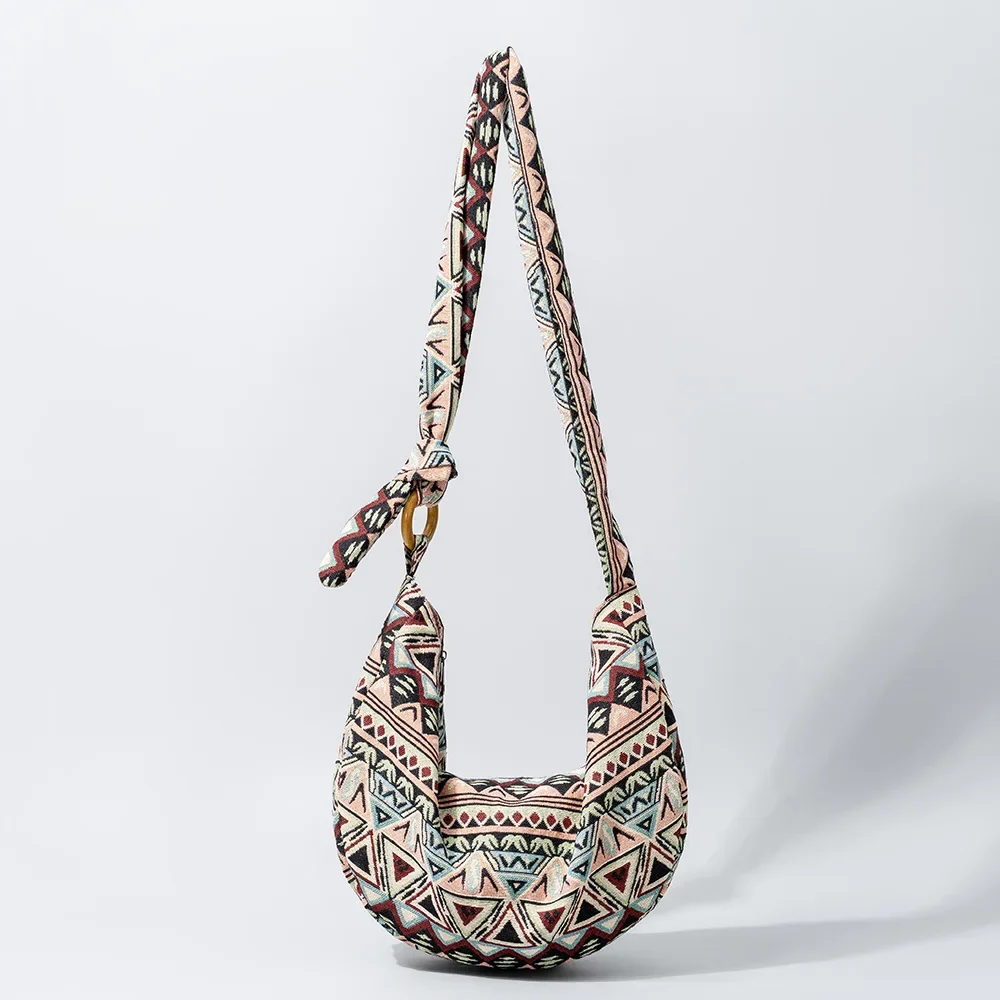 

Bohemian Ethnic Style Women Hobo Bag, Shoulder Bag, Commuter Canvas Bag, Women Handbags