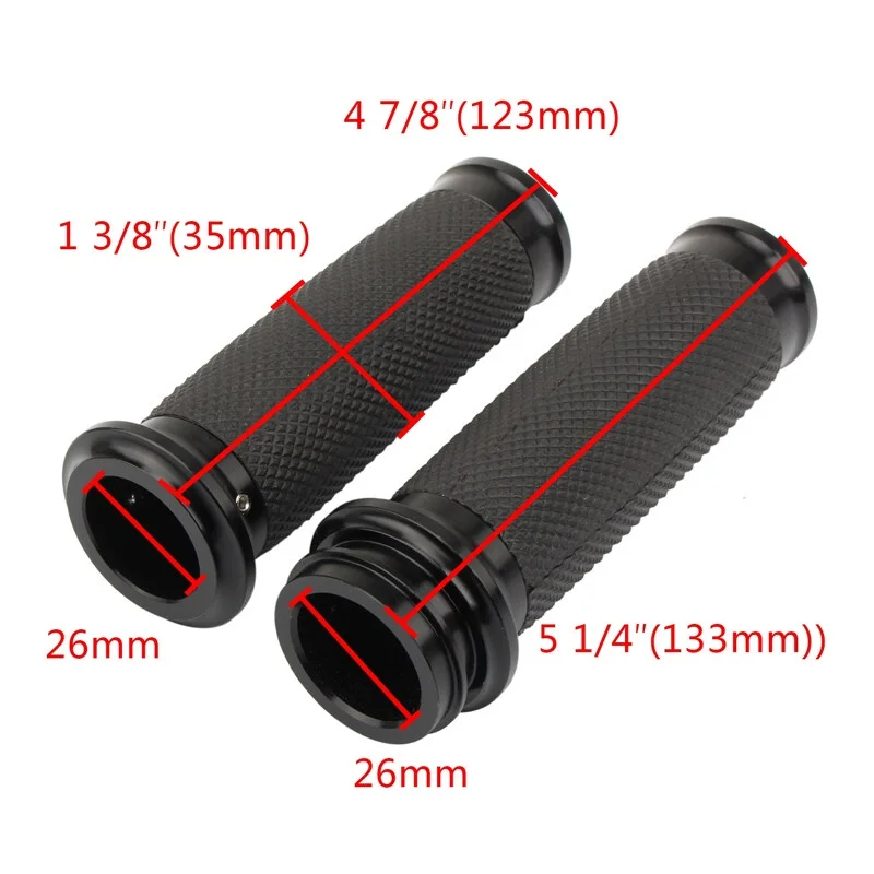 25MM Motorcycle Black Handlebar For Harley Sportster XL 883 1200 Touring Dyna Softail Road King Handle Bar Grips