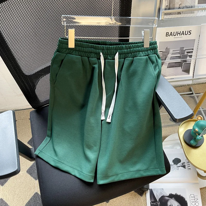 

Pure Color Men's orts 2025 Summer Japanese Sle Trendy Loose Simple Versatile Wide Leg Casual Sports Baskeall Five-Quart...