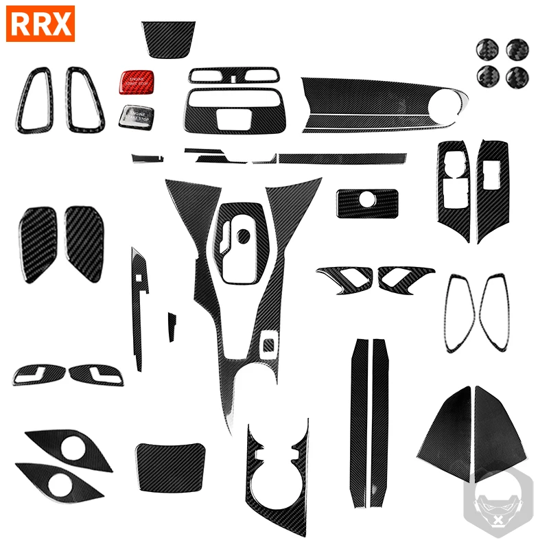 Pegatina de fibra de carbono Real para Chevrolet Camaro, cubierta de panel de elevación de cambio de marchas de navegación, accesorios decorativos interiores de coche, 2016-2019