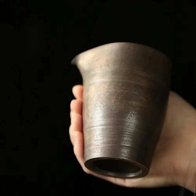 240ml Handmade Thin Tire Tea Pitcher Zen Rust Rough Pottery Sharing Pot Cha Hai Coffee Justice Cup Tea Items Decoration Supplies view 6