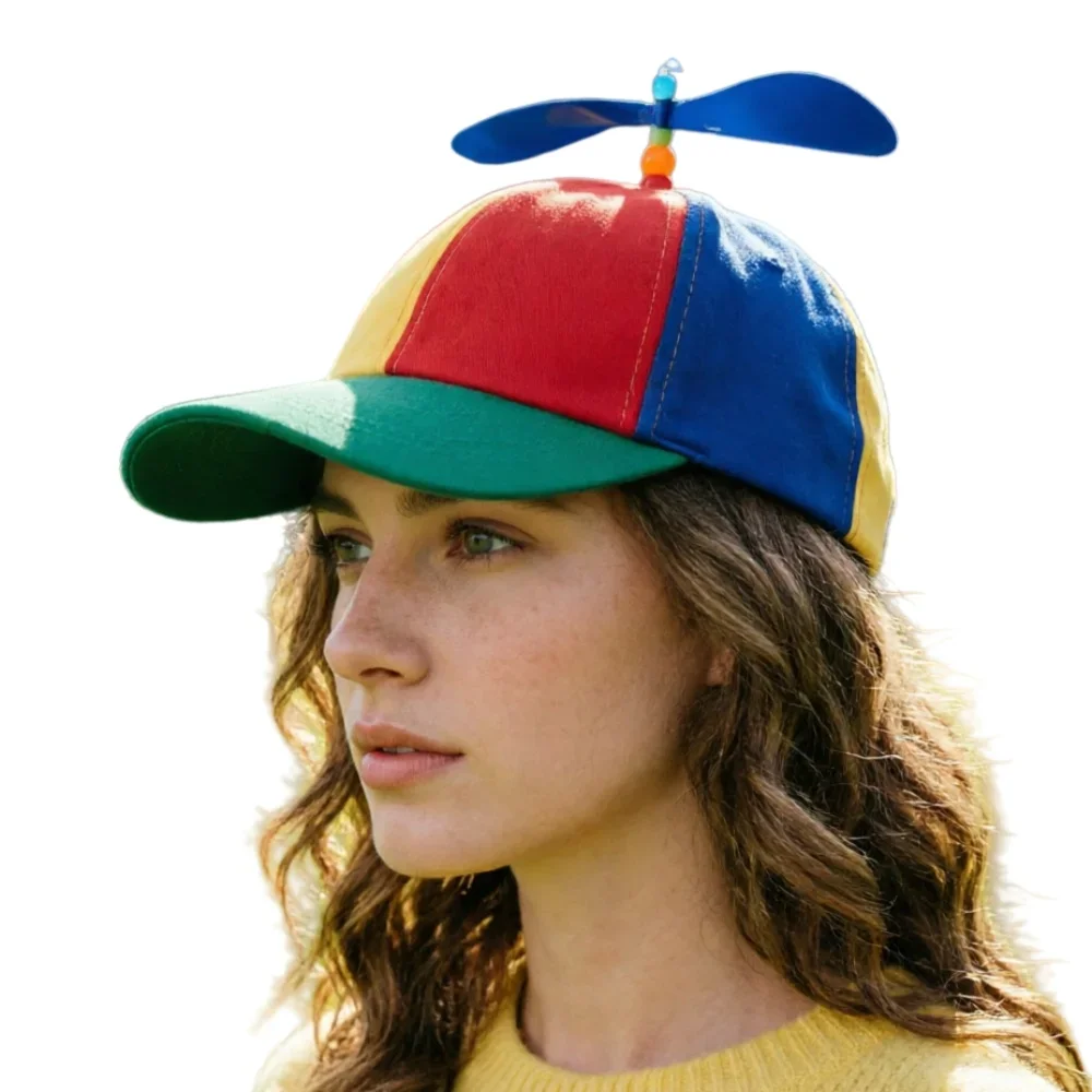 Funny Snapback Hat Helicopter Propeller Adventure Dad Hat Rainbow Bamboo Dragonfly Baseball Cap for Adult Kids Boys Girls