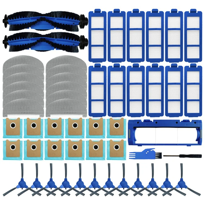 

Compatible For Eufy G40 Hybrid/Hybrid+ Main Side Brush HEPA Filter Mop Pads Dust Bag Replacement Kit
