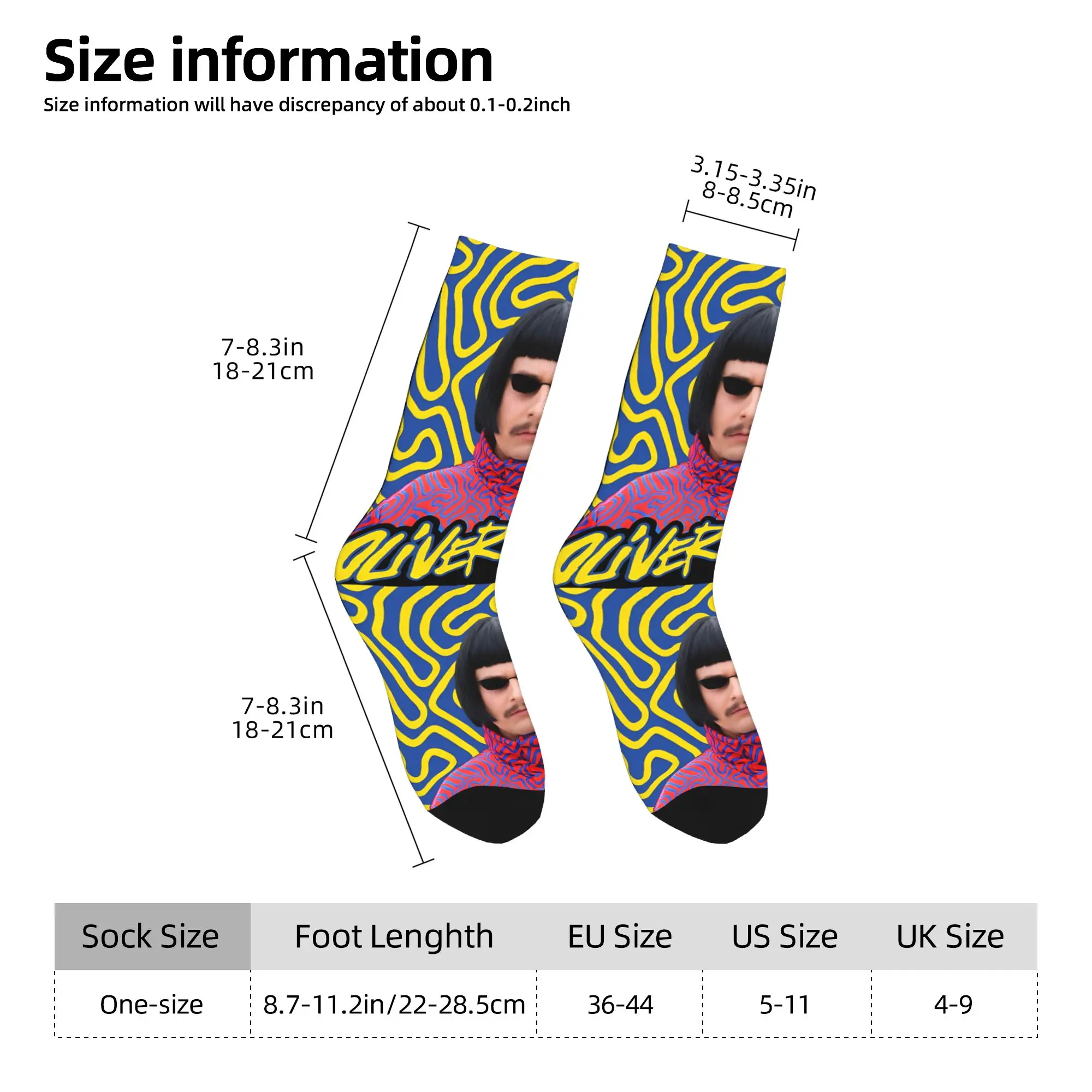 Oliver Tree American Rapper Socks Men Women Polyester Fashion Socks Harajuku Spring Summer Autumn Winter Middle Tube Socks Gifts