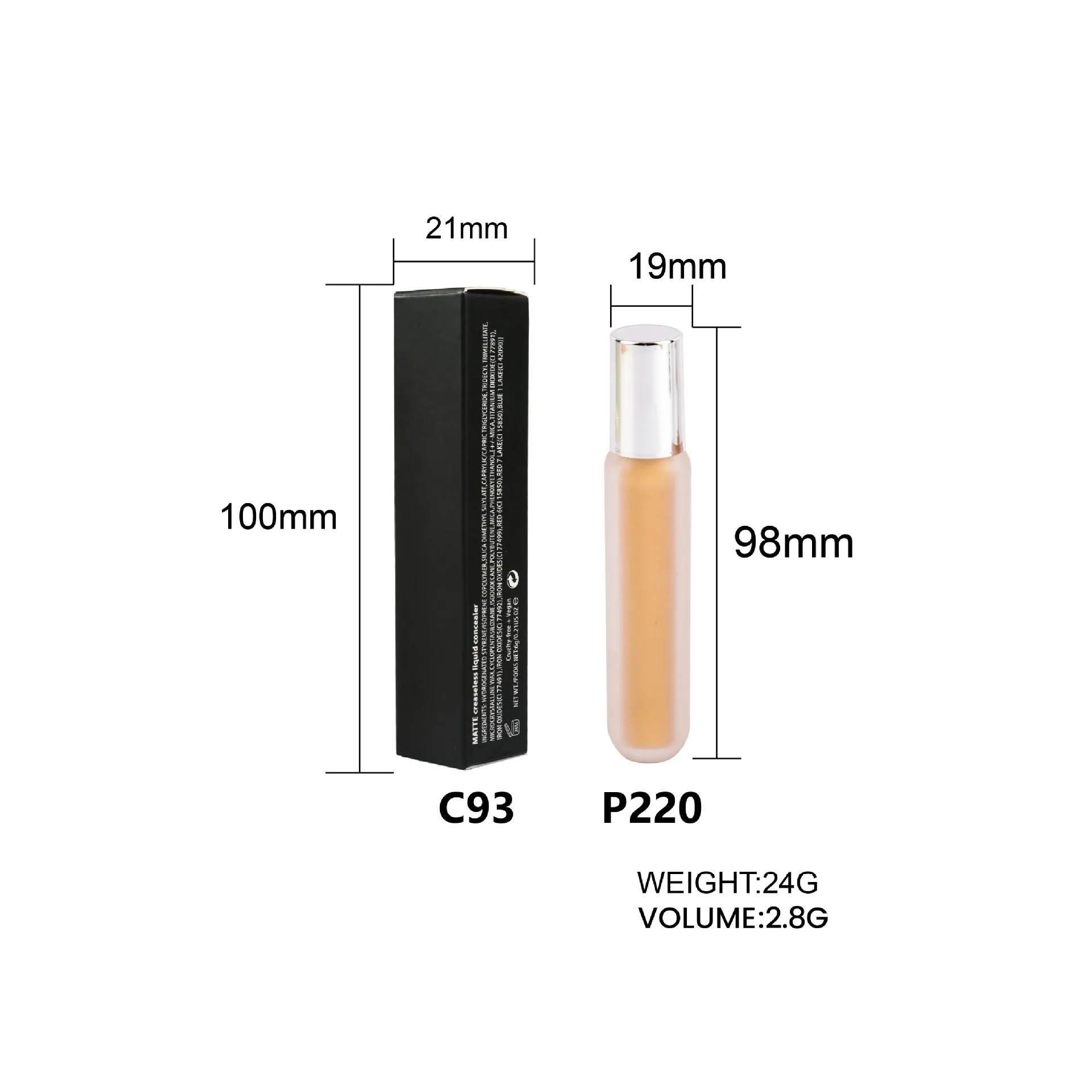 Matte makellose flüssige Concealer wasserdichte hohe Abdeckung Private Label Make-up Basis Foundation Concealer Gesicht Kosmetik 5 stücke