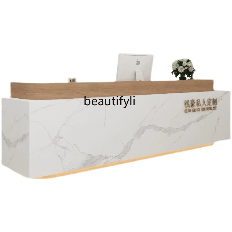 

Company Reception Desk Beauty Salon Cashier Counter Simple Modern Clothing Shop Bar Counter Small Cashier Desk