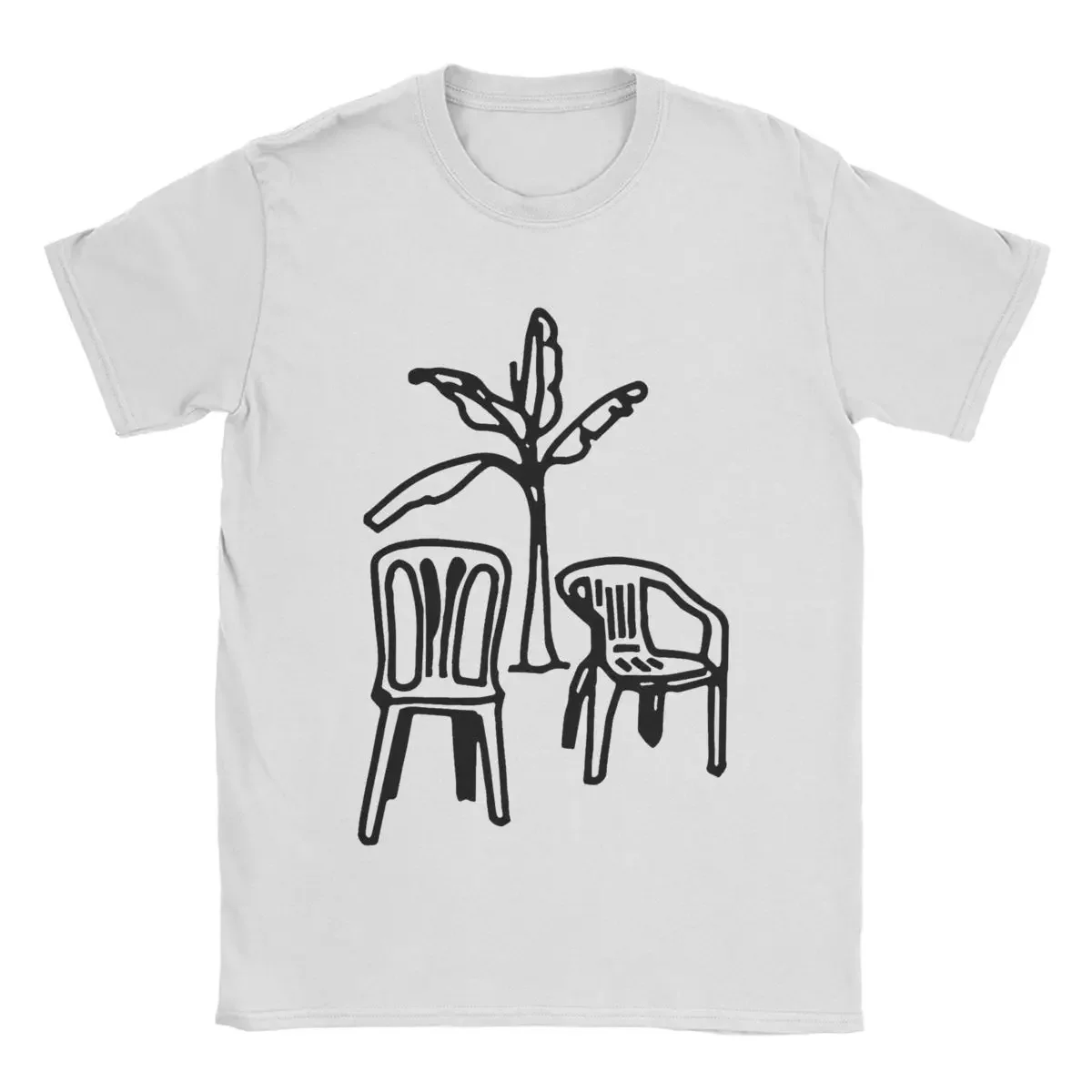

Rico Banana Tree Plastic Chairs Graphic Cotton T Shirt Men's Short Sleeve Tee