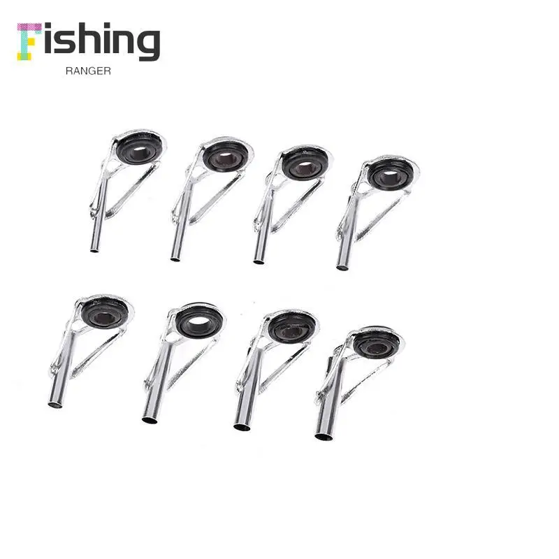 

8pcs Stainless Steel Fishing Rod Tip Ring Eye Guide with Ring Repair Kit