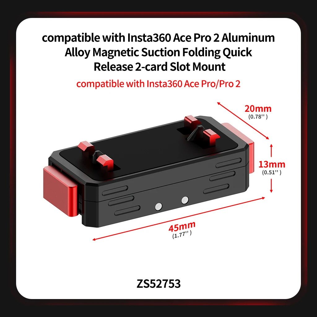 Magnetische Basis Schnellwechselhalterung Stativadapter 1/4 Schraubanschluss für Insta360 Ace Pro2 X6 X5 Osmo 360 Action-Kamera-Ständer – Detail 18