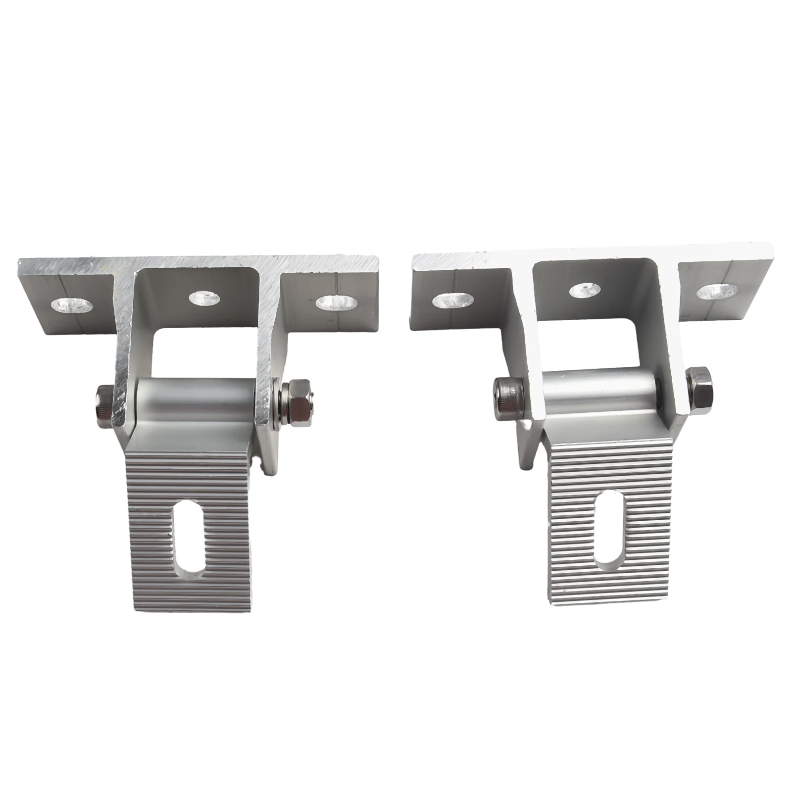 Adjustable Solar Panel Holder Bracket Kit with End Clamps for Flat Roof Mounting on Caravans Yachts Balconies and Roofs