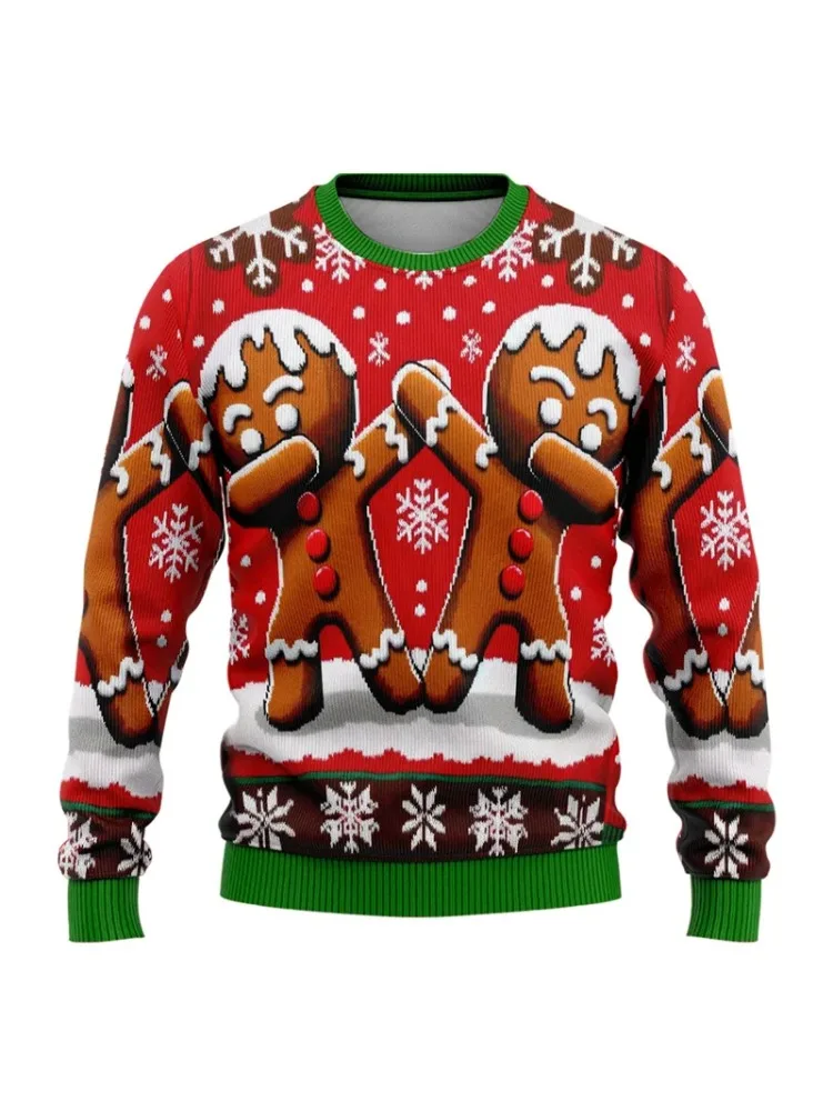 الرجال والنساء الشتاء القبيح عيد الميلاد بلوزات مستديرة الرقبة التيار المتناوب/تيار مستمر الجحيم جرس طباعة ملابس الشارع الشهير العصرية الملابس الشتوية