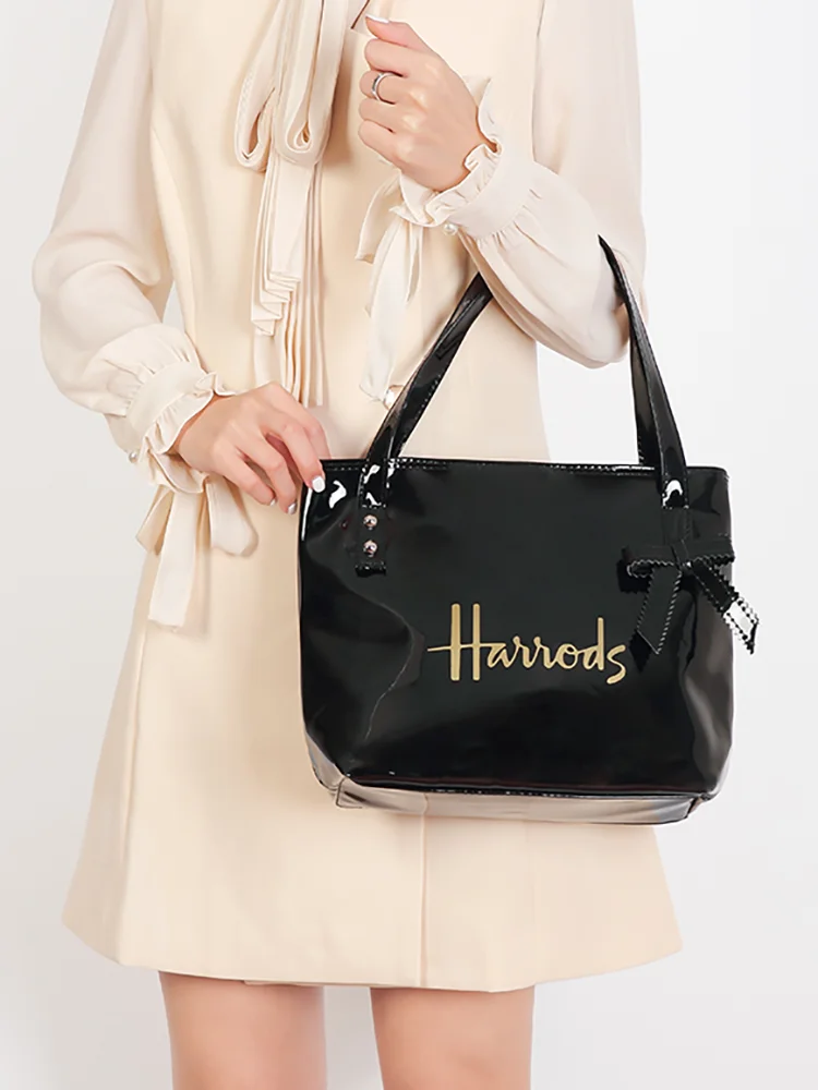 Love Hallods-Bolso de compras informal de PVC para mujer, bolsa de hombro con lazo, impermeable, de diseñador de lujo