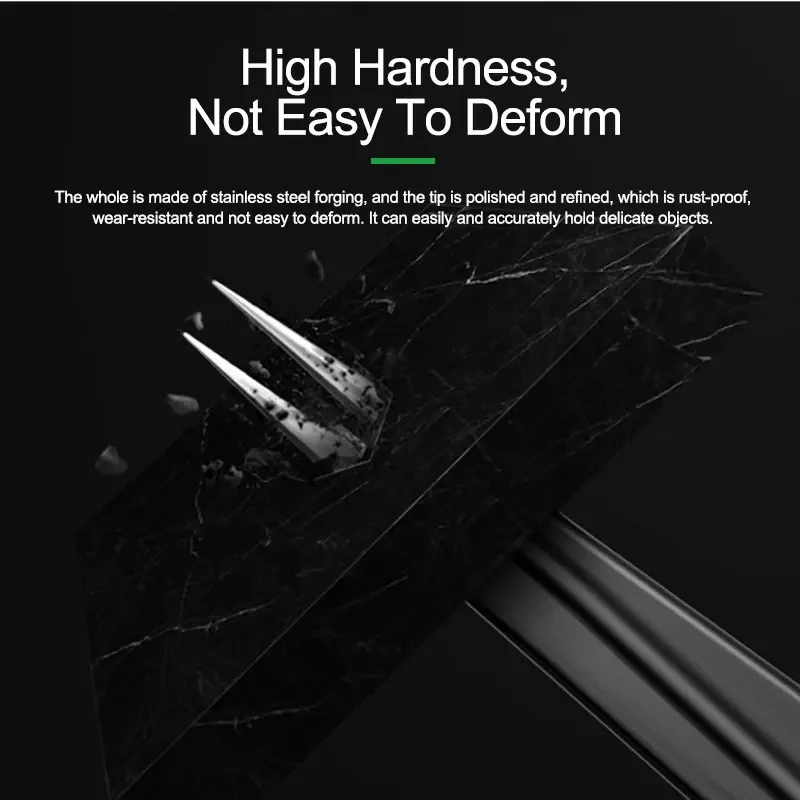 RELIFE TS-11 TS-15 High Hardness Maintenance Tweezers Anti-Static Straight Curved Phone CPU IC Repair Clips Hand Tool