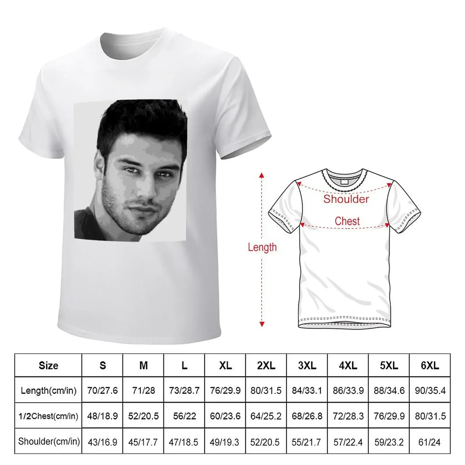 Ryan Guzman Pop Art Portrait T-shirt korean fashion quick drying mens champion t shirts