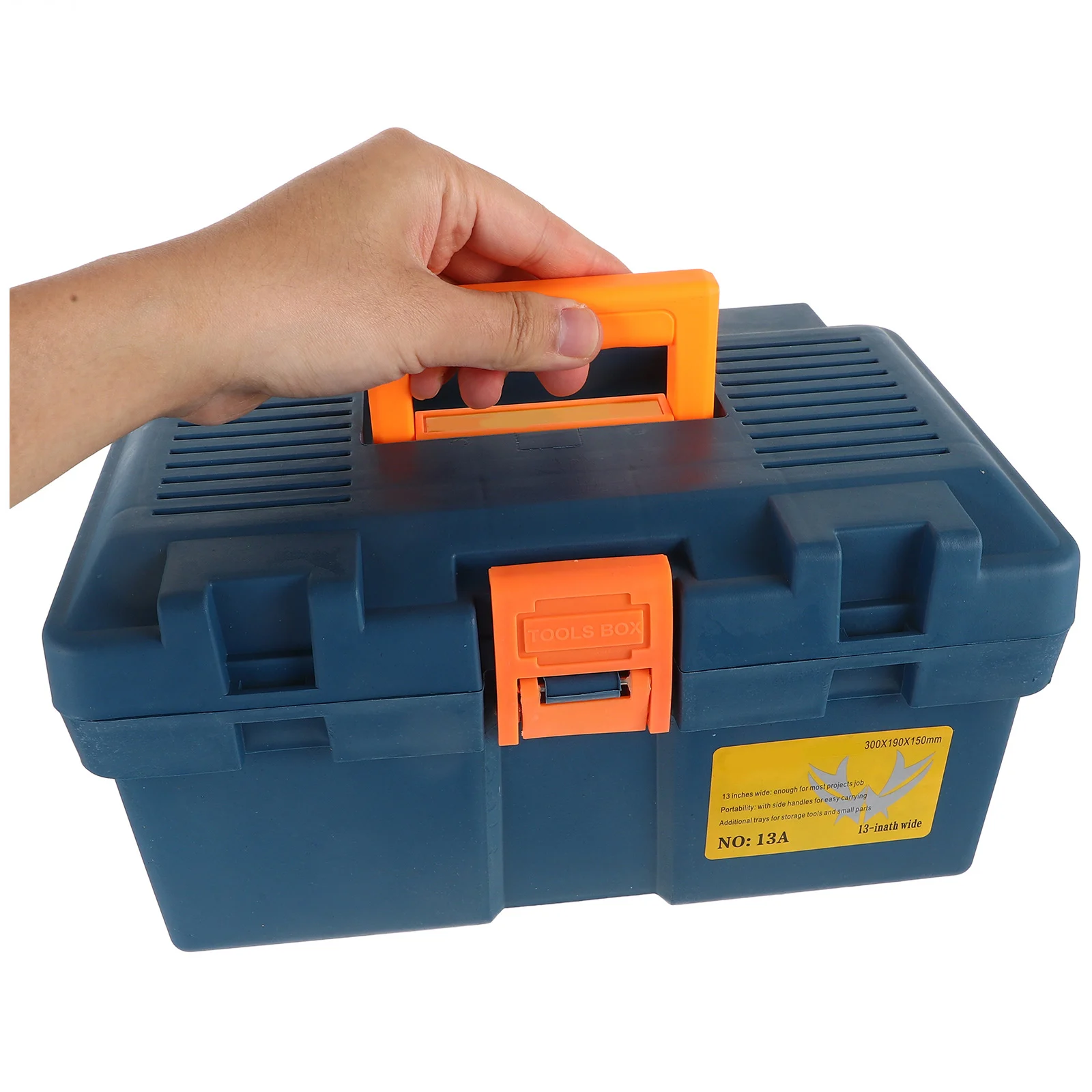 Cassetta degli attrezzi in plastica Custodia multifunzione durevole Pratico organizzatore di attrezzi Custodia per attrezzi per uso quotidiano con maniglia Comoda