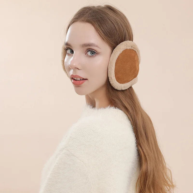 أغطية للأذنين شتوية دافئة قابلة للطي - أغطية أذن من الصوف الناعم للجنسين خلف أغطية الأذن للتزلج في الهواء الطلق #3