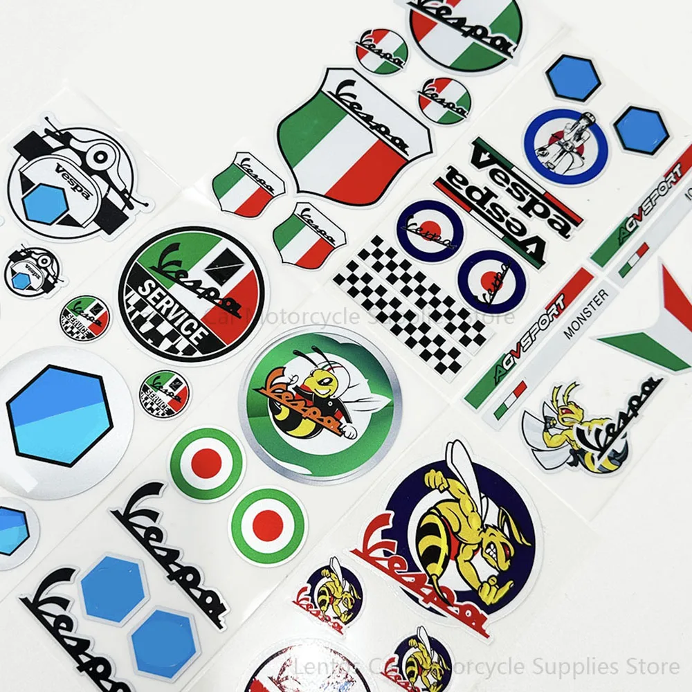 Reflective Bee Motorcycle Sticker for Helmet Fuel Tank Body Rear Suitable for Vespa Decoration - view 2