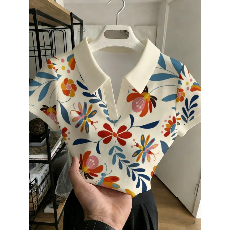 2026Women's Fashionable Multifunctional Buckle-FreePoloShirt，Fashionable multi-purpose casual top