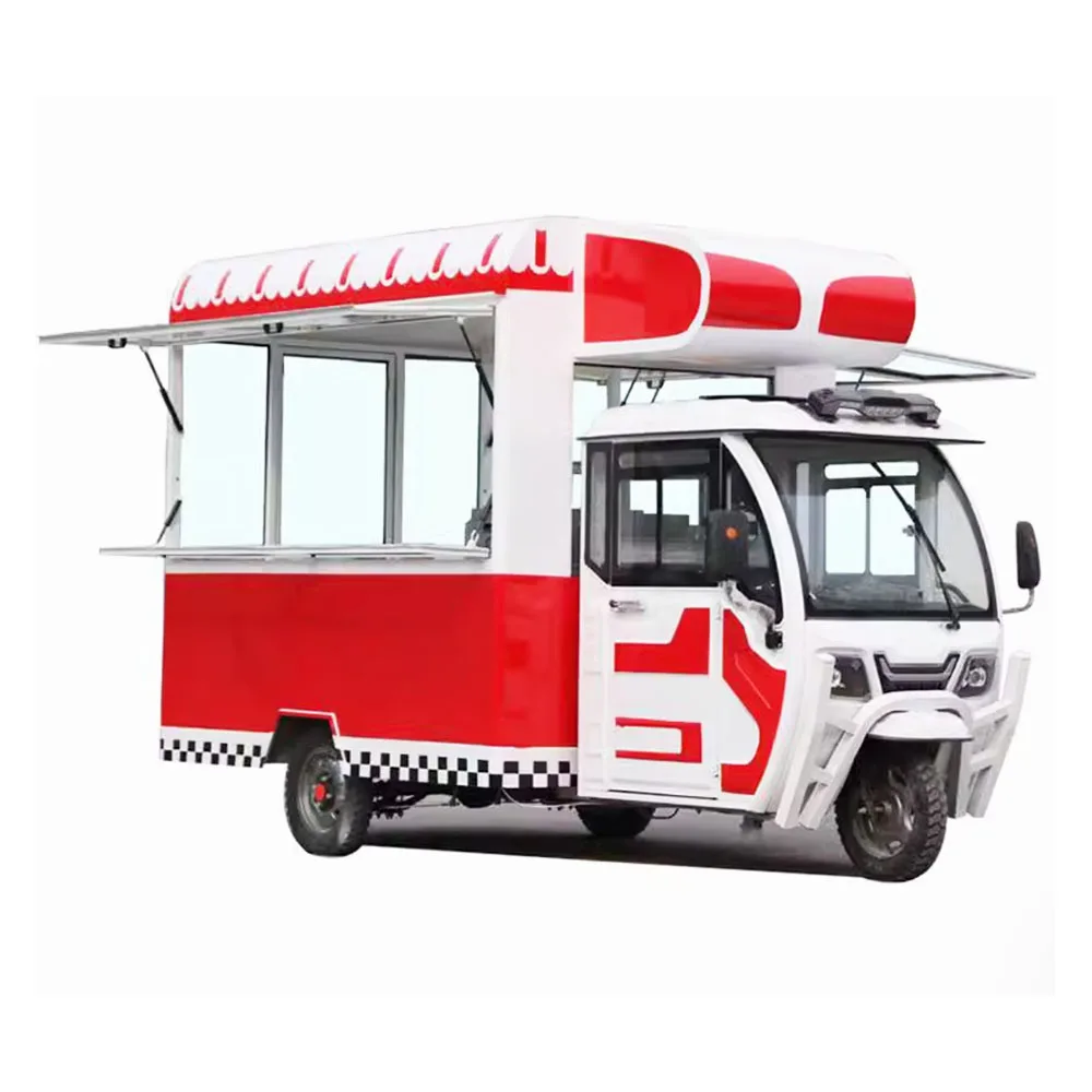 

Snack Cart Electric Tricycle Semi-enclosed Three-wheeled Dining Car Food Truck Mobile Stall Truck Breakfast Cart