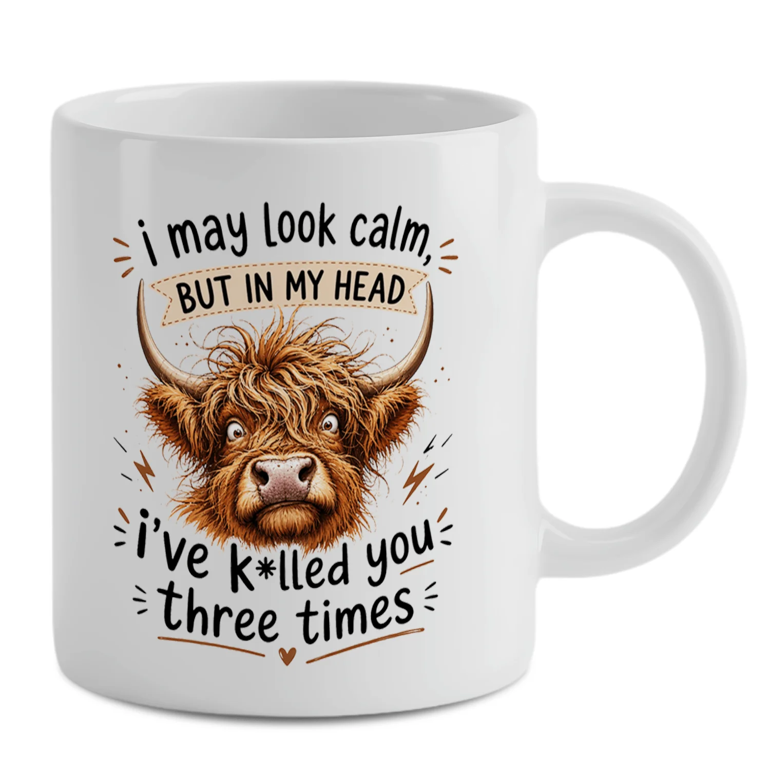 Highland Cow Funny Quote Coffee Mug - 