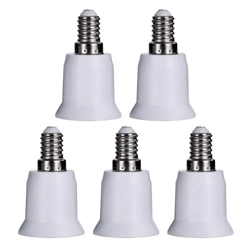 5pcs E14 To E27 Base Screw Light Lamp Bulb Holder Adapter Socket Converter LED Lamp Base Holder Converters For Home Lighting New