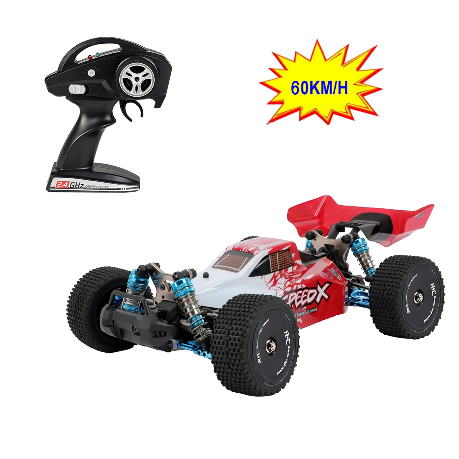 XLF F16 1/14 RC Car Alloy Frame 4WD Off-road Car 60km/h High Speed Racing Car 2.4Ghz RC Buggy Drift Car VS Wltoys 144001 124019